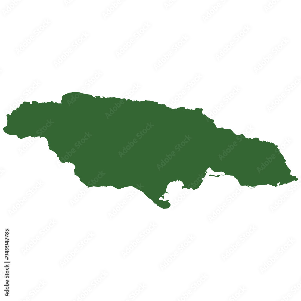 Vector outline map of Jamaica Vector outline map of Jamaica