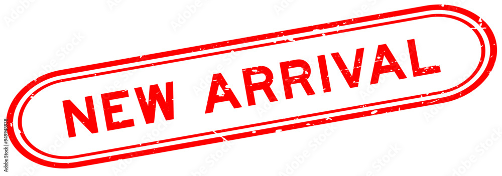 Grunge red new arrival word rubber seal stamp on white background Grunge red new arrival word rubber seal stamp on white background