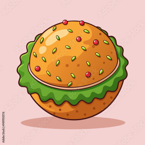 Falafel Illustration Vector - Perfect for Culinary and Recipe Projects