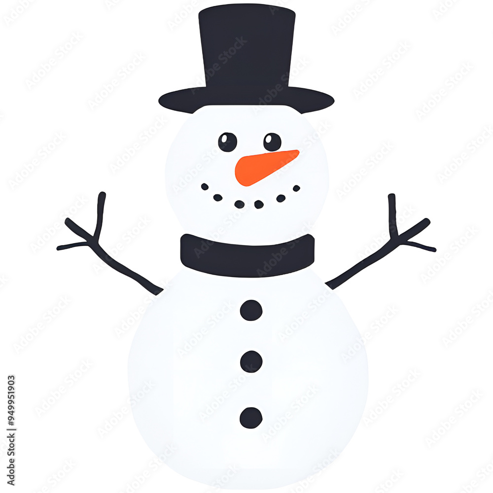 snowman with hat