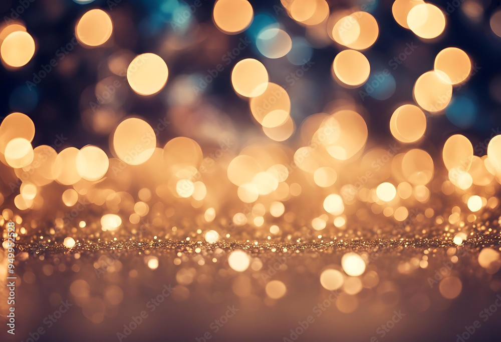 Abstract Golden Bokeh Background With Warm Glow Abstract Golden Bokeh Background With Warm Glow