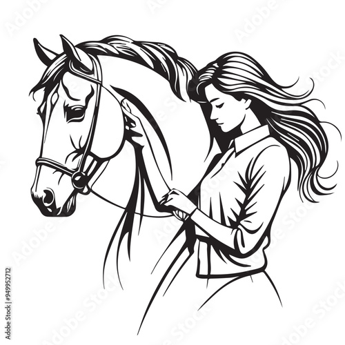 girl and horse