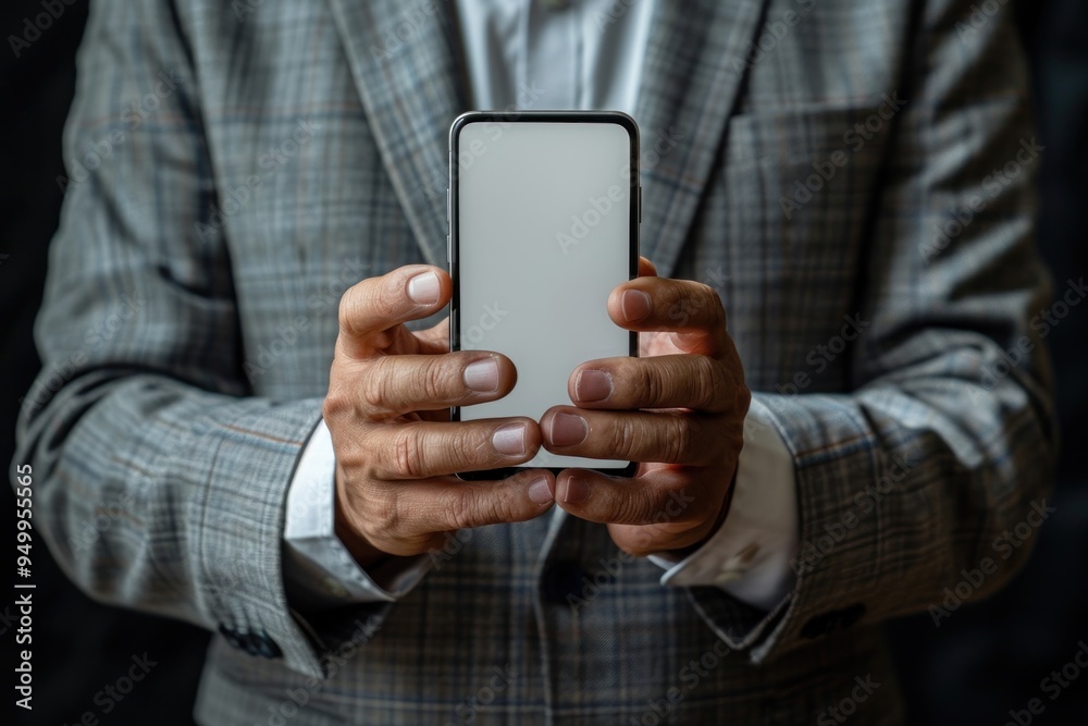 Man Holding Smartphone Man Holding Smartphone