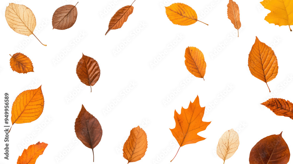 A collection of autumn leaves in various shades of orange and brown, perfect for seasonal decor and nature-themed projects. A collection of autumn leaves in various shades of orange and brown, perfect for seasonal decor and nature-themed projects.