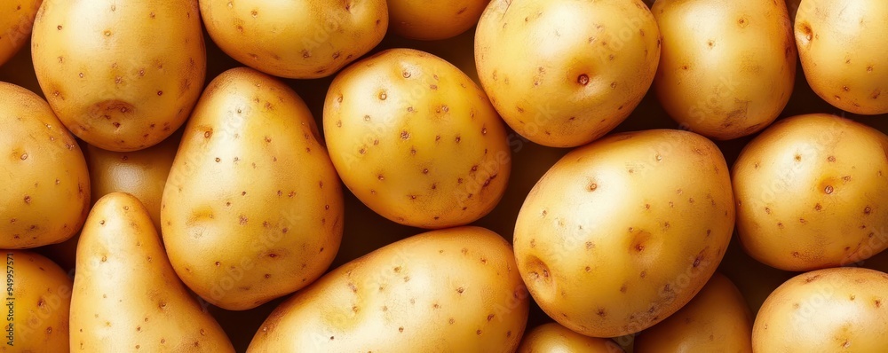 Fresh organic Potatos, vibrant, plump and juicy, 3D illustration flat design Fresh organic Potatos, vibrant, plump and juicy, 3D illustration flat design
