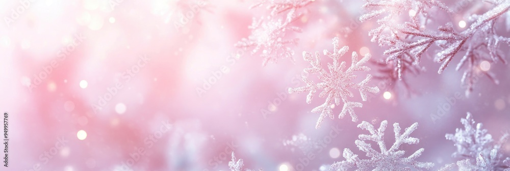 Soft Christmas background with pastel colors and delicate snowflakes Soft Christmas background with pastel colors and delicate snowflakes
