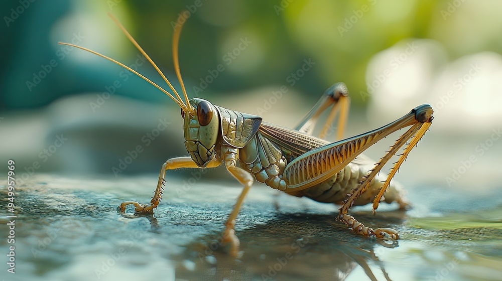 Grasshopper isolated on cute background Grasshopper isolated on cute background
