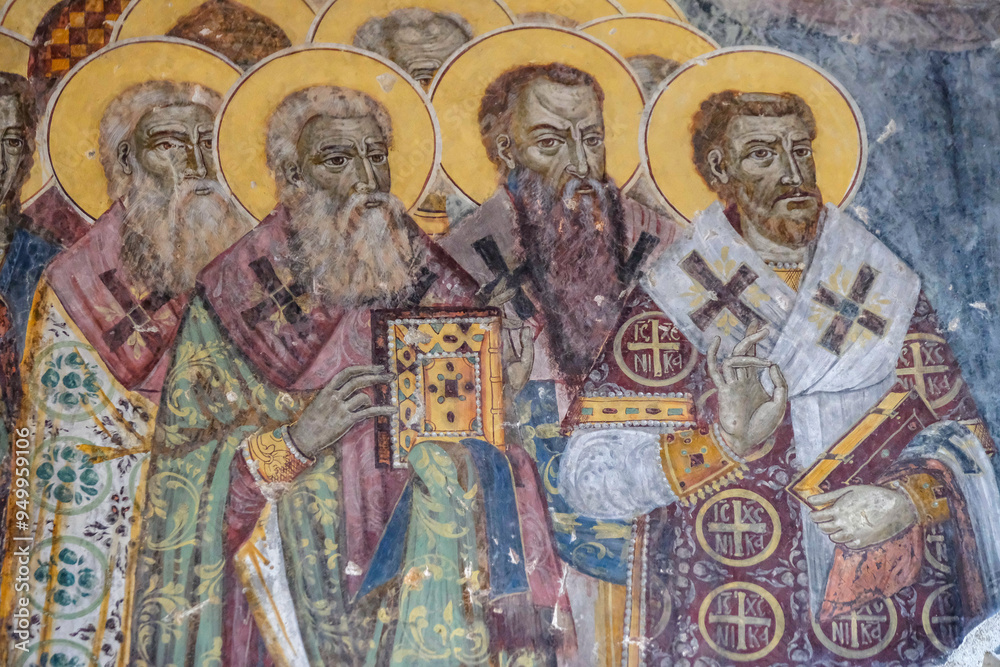 Detail of the interior of Sumela Monastery, a Greek Orthodox monastery in Maçka, Turkey. Detail of the interior of Sumela Monastery, a Greek Orthodox monastery in Maçka, Turkey.