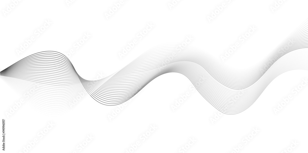 Fototapeta premium Abstract vector background with wavy lines