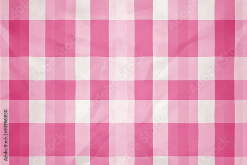 Pink Gingham Pattern Background with Subtle Texture