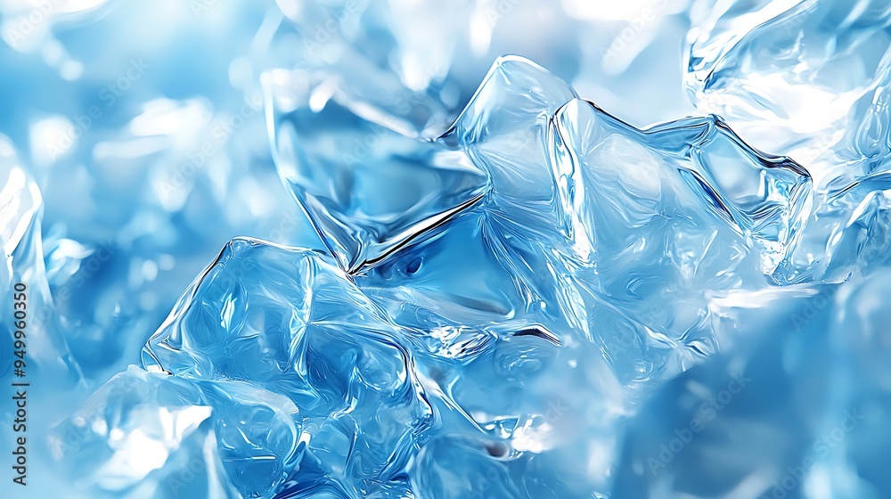 An abstract background of blue ice texture, capturing the cool elegance of frozen beauty. An abstract background of blue ice texture, capturing the cool elegance of frozen beauty.