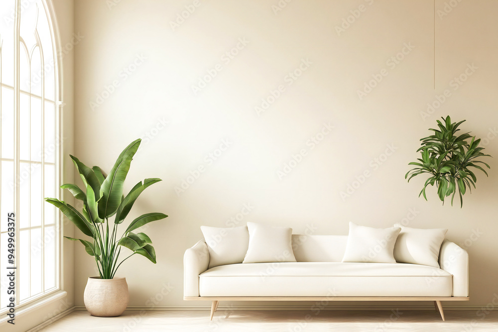 Minimalist cozy home interior design of modern living room Minimalist cozy home interior design of modern living room