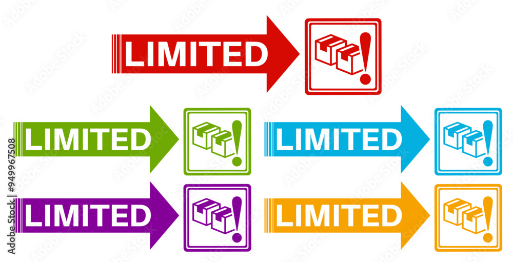 set vector limited icon. product limited template banner design vector illustration set vector limited icon. product limited template banner design vector illustration