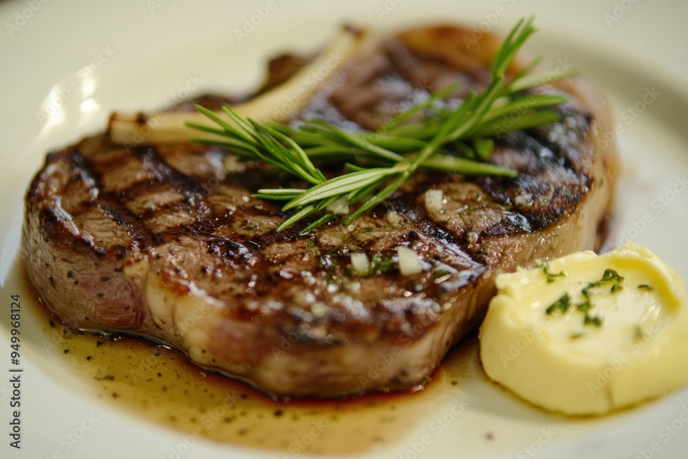 Grilled Steak with Rosemary and Butter Grilled Steak with Rosemary and Butter