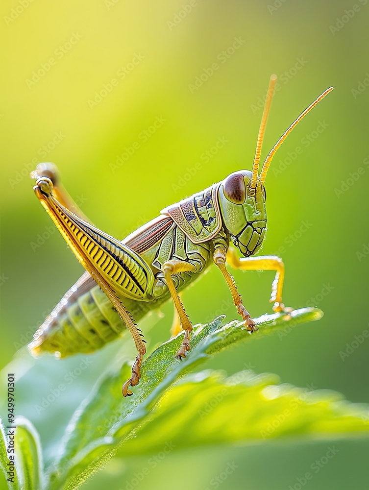 Grasshopper isolated on summer background Grasshopper isolated on summer background