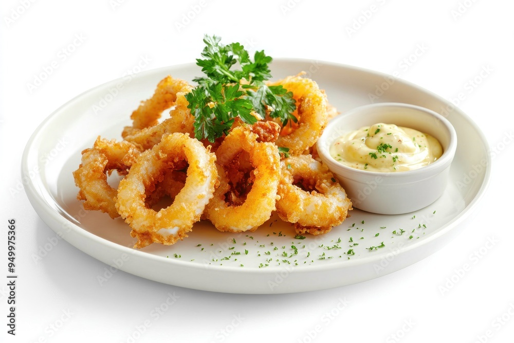 Crispy Fried Calamari with Creamy Dip Crispy Fried Calamari with Creamy Dip