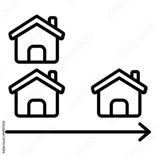 move house  line icon	