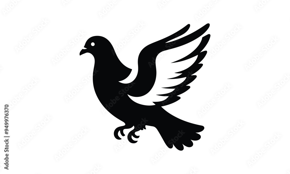Pigeon Peace dove, graffiti-style pigeons, vector illustration Pigeon Peace dove, graffiti-style pigeons, vector illustration