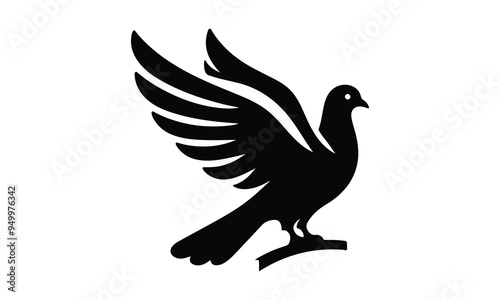 Pigeon Peace dove, graffiti-style pigeons, vector illustration