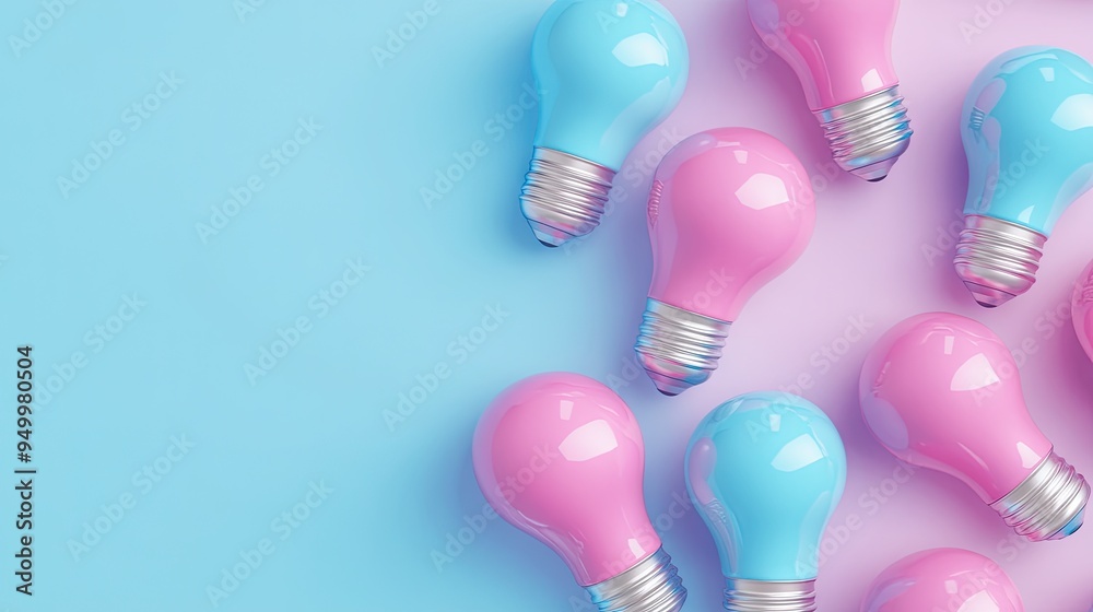 A cozy network of glowing light bulbs sharing creative ideas in pastel colors showcasing connection through digital nodes A cozy network of glowing light bulbs sharing creative ideas in pastel colors showcasing connection through digital nodes