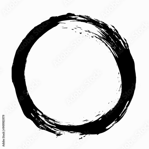Circle brush illustration , Circle brush isolated white transparent background,