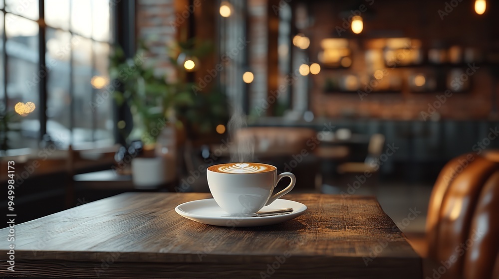 Cozy Cafe Corner: Latte Art in Warm Ambiance Cozy Cafe Corner: Latte Art in Warm Ambiance