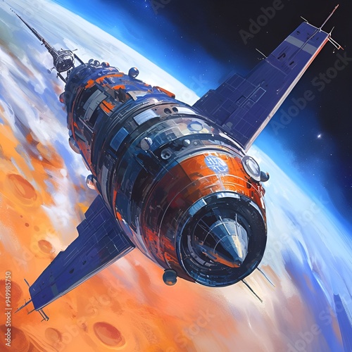 Wallpaper Mural spaceship and space Torontodigital.ca