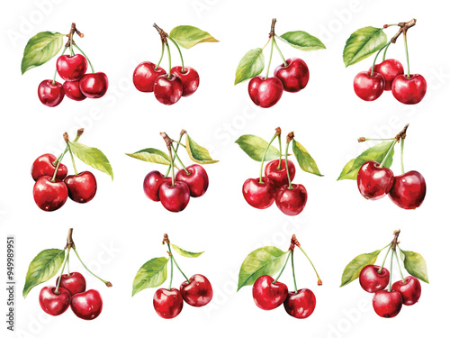 Cherry clipart design illustration