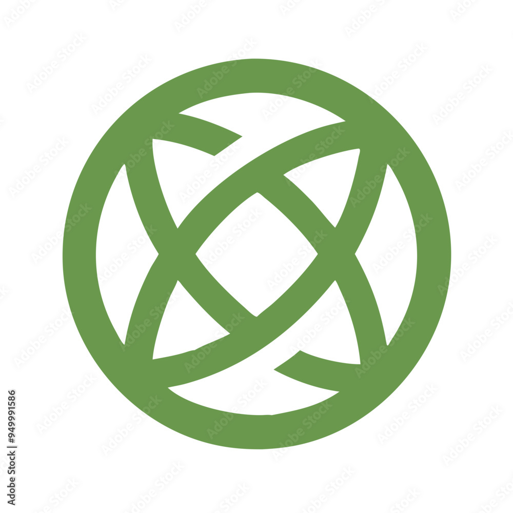 Abstract Globe Logo with Geometric Patterns in Vector Format Abstract Globe Logo with Geometric Patterns in Vector Format