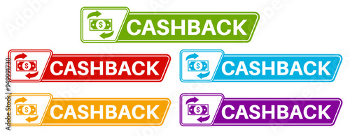 set cashback icon. refund money sign design vector illustration
