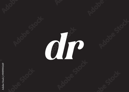 DR letter logo and initial logo design