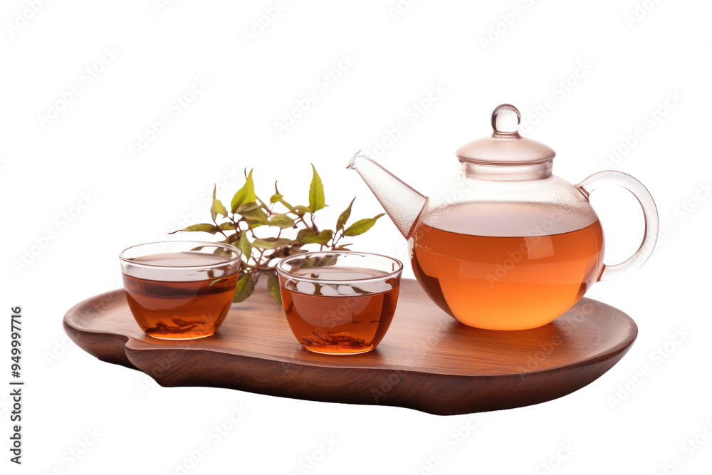 Elegant Chinese Tea Set with Isolated on Transparent Background Elegant Chinese Tea Set with Isolated on Transparent Background