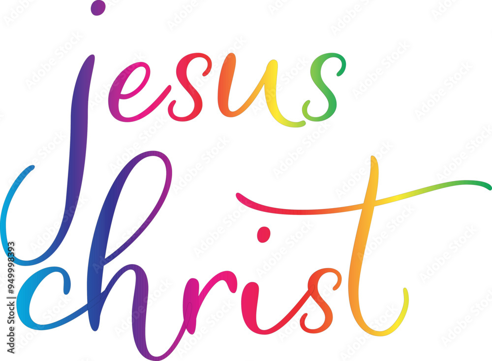 Fototapeta premium Christian God Jesus Typography Vector Photo