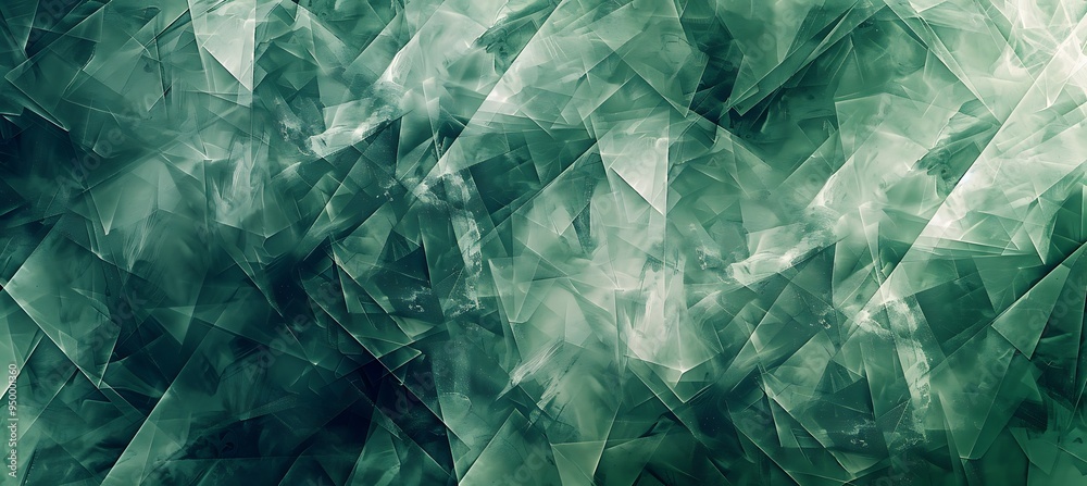 Green Geometric Patterns Featured on an Abstract Backdrop Green Geometric Patterns Featured on an Abstract Backdrop
