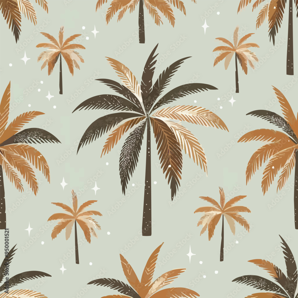 Fototapeta premium seamless pattern with palm trees