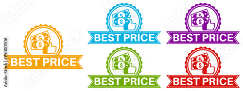 set best price icon. affordable price sign labels template design vector illustration