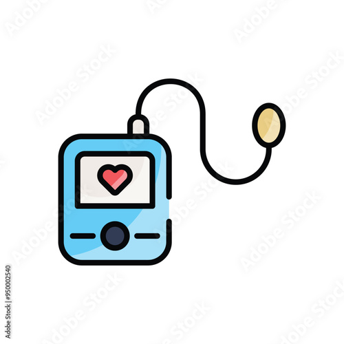 Blood Pressure Monitor vector icon