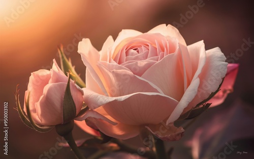 Time-Lapse Rose Blooming with Gentle Fade for a Romantic Valentine’s Background photo