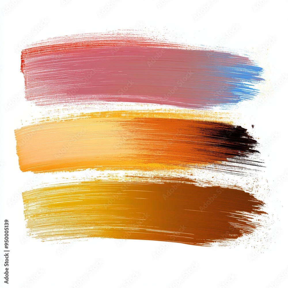 Brown paint. Craft label brush stroke backgrounds Brown paint. Craft label brush stroke backgrounds