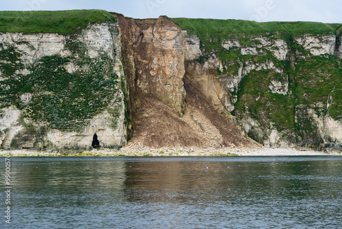 North Sea Coastal Erosion, oblique view, horizontal or landscape format. photo