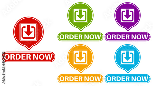 set order now icon. buy now sign shopping symbol design vector illustration