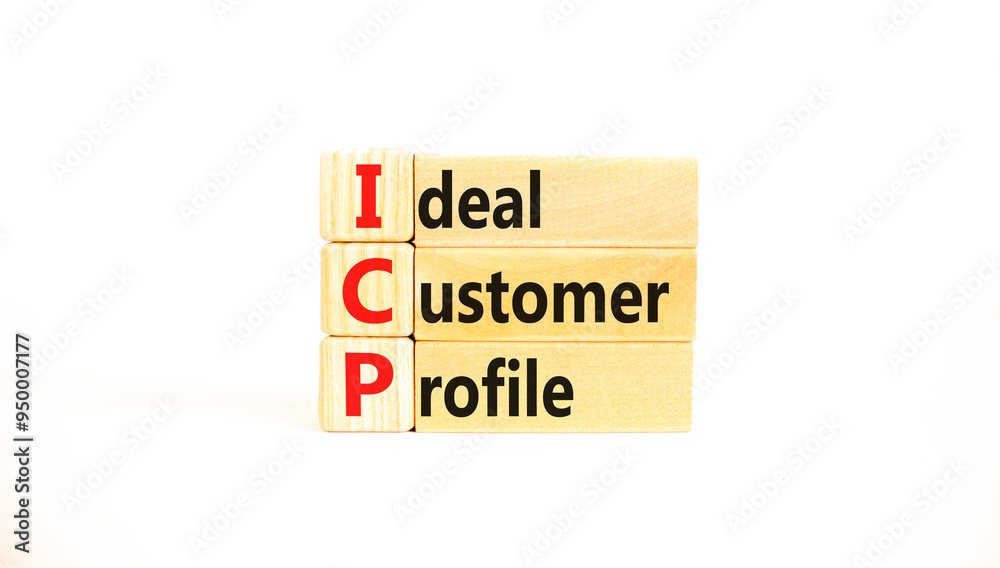 ICP ideal customer profile symbol. Concept words ICP ideal customer profile on beautiful wooden blocks. Beautiful white background. Business ICP ideal customer profile concept. Copy space. ICP ideal customer profile symbol. Concept words ICP ideal customer profile on beautiful wooden blocks. Beautiful white background. Business ICP ideal customer profile concept. Copy space.