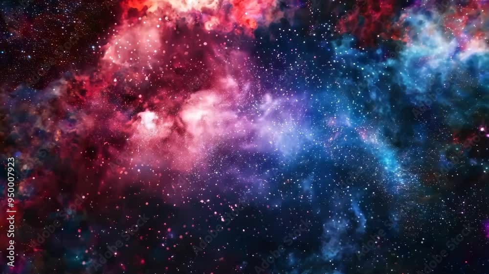 Vivid Cosmic Nebula and Stars: Stunning Deep Space Footage Vivid Cosmic Nebula and Stars: Stunning Deep Space Footage