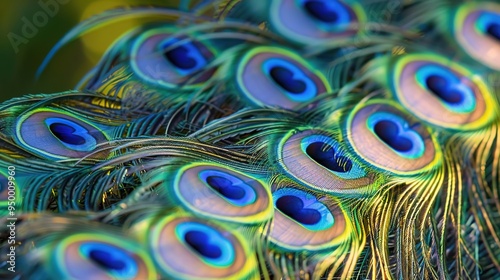 closeup of peacock feather wallpaper