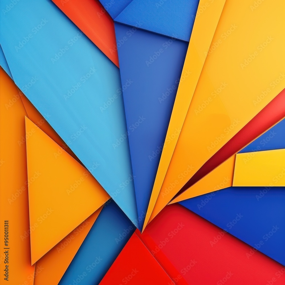 Fototapeta premium Abstract Geometric Pattern with Vivid Colors