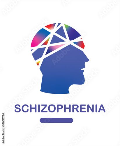 world schizophrenia day, head with a messy and crisscrossed brain nerve network