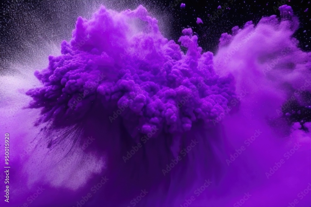 Purple powder explosion