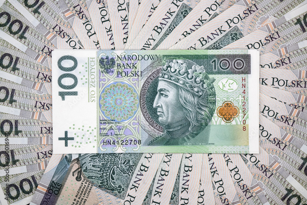 Polska waluta, banknoty sto złotych