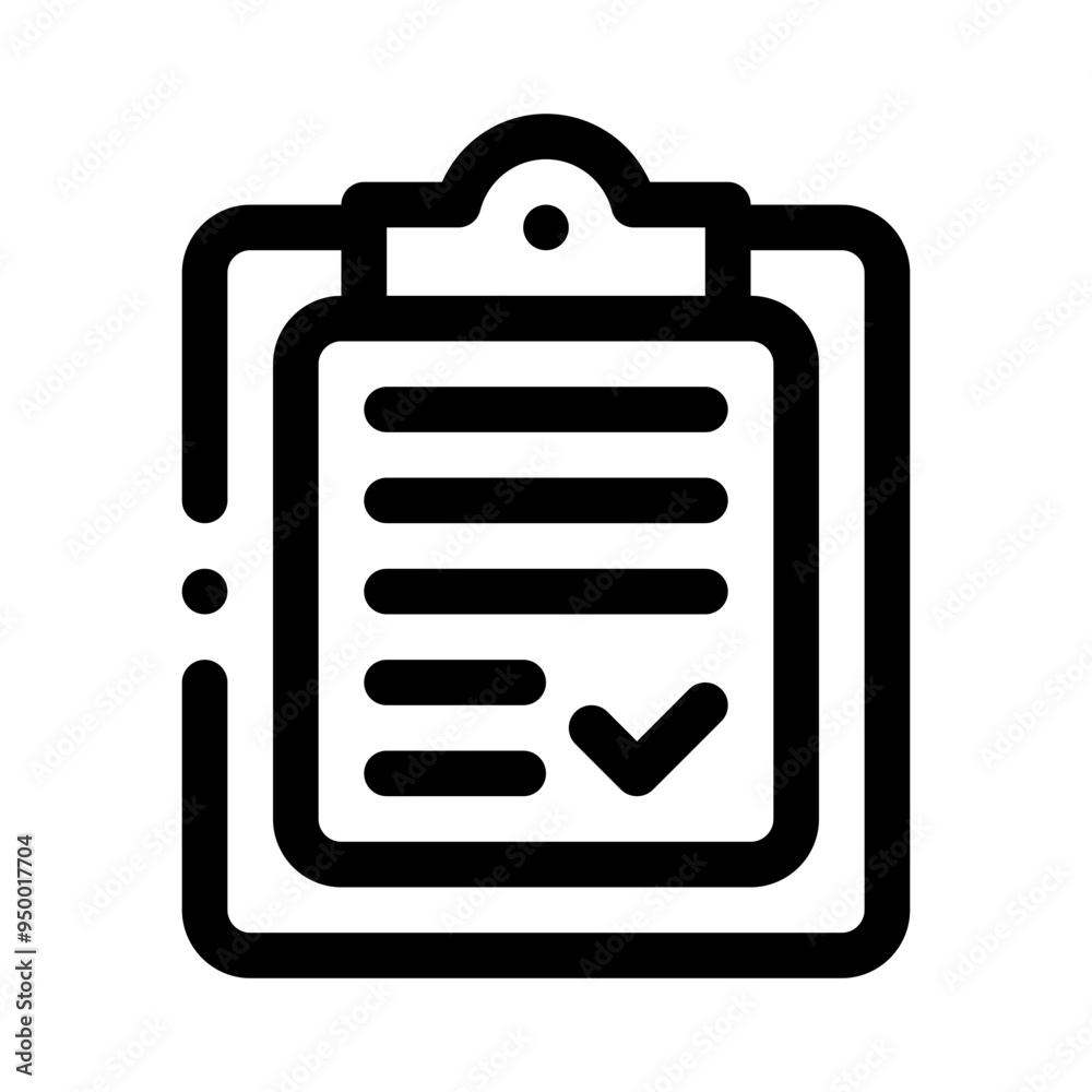 Fototapeta premium clipboard line icon