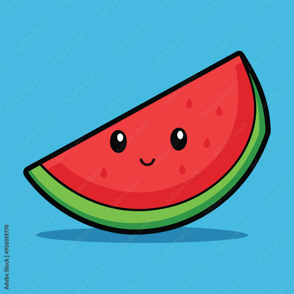 Watermelon Cute Vector illustration for Baby Book Watermelon Cute Vector illustration for Baby Book